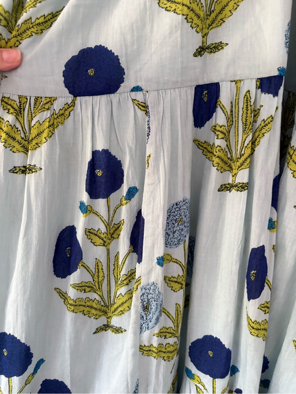 Pink Chicken Blue Floral Maxi Dress NwT - Picture 3 of 5